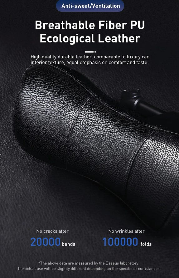 Baseus Car Neck Pillow Adjustable PU Leather_4