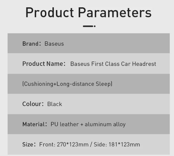 Baseus Car Neck Pillow Adjustable PU Leather_5